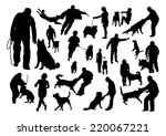 dog training silhouettes set | Shutterstock .eps vector #220067221