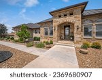 Small photo of dallas, texas - August 12th 2023: a front door entryway