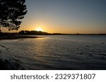 Small photo of Morning sunrise on Etel Ria, Locoal Mendon, Brittany, France