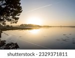 Small photo of Morning sunrise on Etel Ria, Locoal Mendon, Brittany, France