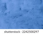 Small photo of Blue Textured putty close-up. abstract textured plaster putty background. decorative wall