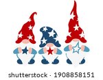 usa patriotic gnomes with stars ... | Shutterstock .eps vector #1908858151