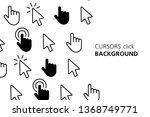 cursors click background.... | Shutterstock . vector #1368749771
