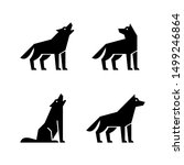 set of wolf logo. icon design.... | Shutterstock . vector #1499246864