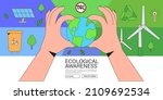 eco friendly people hand hold... | Shutterstock .eps vector #2109692534