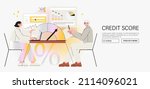bank office scene. professional ... | Shutterstock .eps vector #2114096021