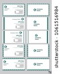 business cards vector template... | Shutterstock .eps vector #1061516984