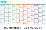 2022 year planner   wall planner | Shutterstock .eps vector #1967073394