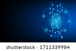 cyber technology security ... | Shutterstock .eps vector #1711339984