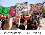Small photo of Austin, TX, USA - May 14, 2022: Pro-choice demonstrators at the capitol protest the leaked draft Supreme Court decision that would reverse Roe v Wade.