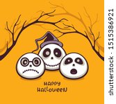 halloween vector illustration.... | Shutterstock .eps vector #1515386921