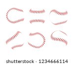 Baseball lace ball illustration isolated symbol set. Vector baseball background sport design.