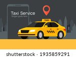 taxi service vector cab app... | Shutterstock .eps vector #1935859291