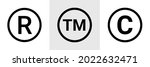 trademark copyright symbol logo.... | Shutterstock .eps vector #2022632471