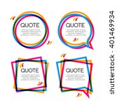 vector set quote frame with... | Shutterstock .eps vector #401469934