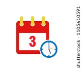 date time logo icon design | Shutterstock .eps vector #1105610591