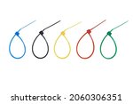 Cable ties isolated on white background.With clipping path.