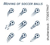 moving of soccer balls | Shutterstock .eps vector #773057947