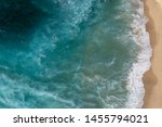 Aerial View Of Surfers Paddling ...