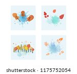 vector set of autumn backrounds ... | Shutterstock .eps vector #1175752054