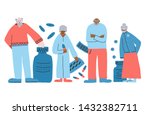group of old people with giant... | Shutterstock .eps vector #1432382711