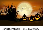 halloween party invitation with ... | Shutterstock .eps vector #1181626027