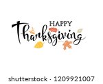 thanksgiving poster or greeting ... | Shutterstock .eps vector #1209921007