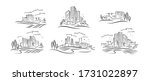 collection of landscapes of the ... | Shutterstock .eps vector #1731022897
