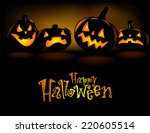 happy laughing halloween... | Shutterstock .eps vector #220605514