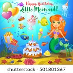 cute birthday design elements... | Shutterstock .eps vector #501801367