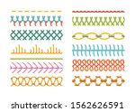 stitched seamless patterns.... | Shutterstock .eps vector #1562626591