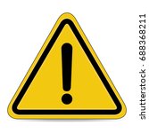 hazard warning sign on white... | Shutterstock .eps vector #688368211