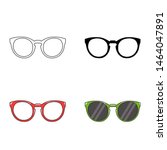 glasses icon set outline  black ... | Shutterstock .eps vector #1464047891