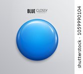 blank blue glossy badge or... | Shutterstock .eps vector #1059990104