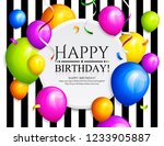 happy birthday greeting card.... | Shutterstock .eps vector #1233905887