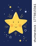 little star with smiling face... | Shutterstock .eps vector #1775815361