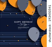 vector birthday card with... | Shutterstock .eps vector #193450541