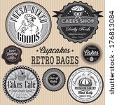 vector set of retro badges for... | Shutterstock .eps vector #176813084