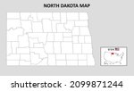 north dakota map. state and... | Shutterstock .eps vector #2099871244