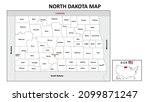 north dakota map. political map ... | Shutterstock .eps vector #2099871247