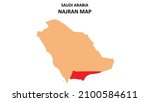 najran map highlighted on saudi ... | Shutterstock .eps vector #2100584611