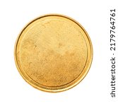 Golden mockup coin  empty coin...
