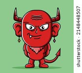 red devil cartoon vector...