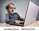 Shocked And Surprised Boy On...