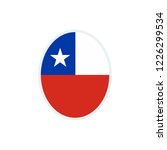 chile flag. chile round flag. | Shutterstock .eps vector #1226299534