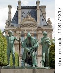 Small photo of PARIS - JULY 11: The Sons of Cain (Les fils de Cain) by Paul Landowski on July 11, 2012 in Paris, France. Paul Maximilien Landowski was a famous Polish-French monument sculptor.