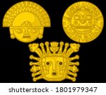 Ancient Incaic Gods Golden...