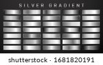 collection of silver  chrome... | Shutterstock .eps vector #1681820191