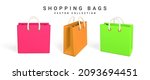3d empty shopping bags on a... | Shutterstock .eps vector #2093694451