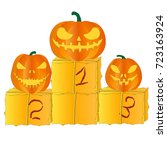 halloween pumpkin | Shutterstock .eps vector #723163924